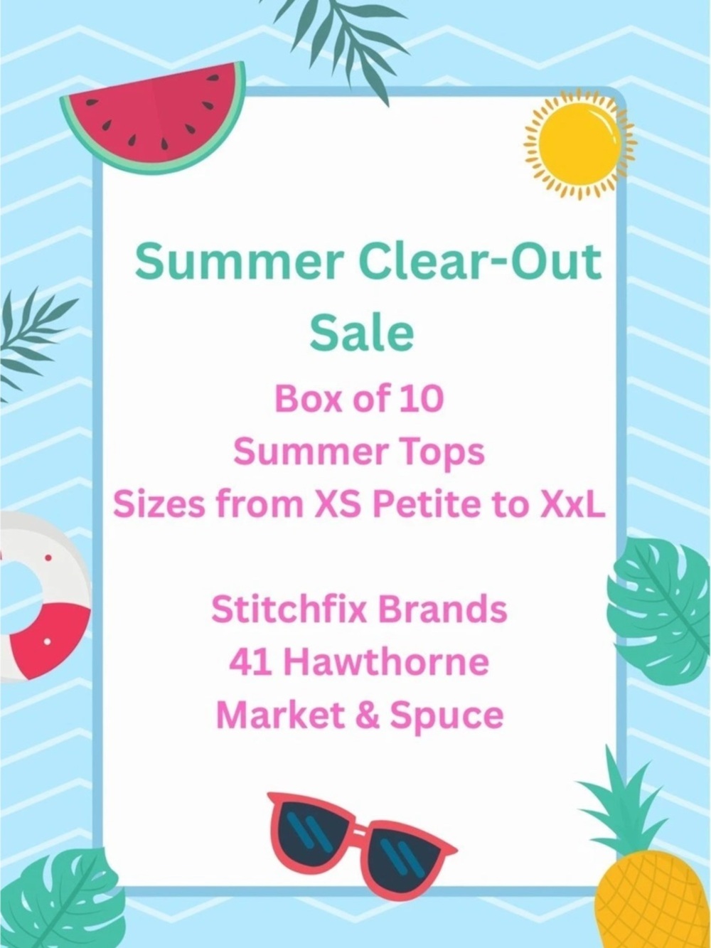 NEW…Reseller Box of 10 StitchFix Summer Tops